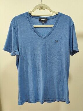Diesel Men’s Blue V-Neck T-Shirt